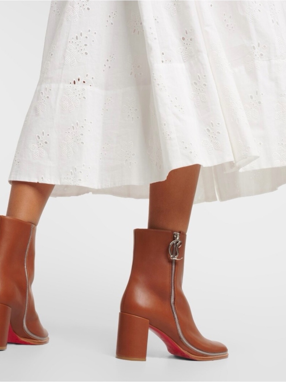 Christian Louboutin CL zip leather boots RETAIL 1,495 - Picture 10 of 11